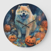 Halloween Chow met pompoenen eng Grote Klok (Voorkant)