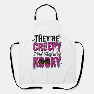 Halloween citaat griezelig eng spooky vintage_1 schort