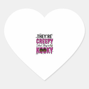Halloween citaat griezelig gek Spooky vintage_1 Hart Sticker
