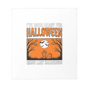 Halloween citaat Ik ben klaar sinds vorige Hallowe Notitieblok