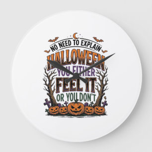 Halloween Citat Shirt Vintage Pompoen Vleermuis Bo Grote Klok