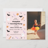 Halloween Citrouille Carving Invitation d'annivers (Devant)