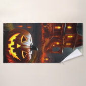 Halloween/citrouille/éffrayant/automne (Serviette de bain)