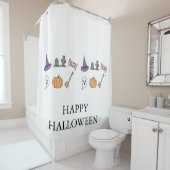 Halloween Citrouille Éffrayant tête Douche rideau (En situation)