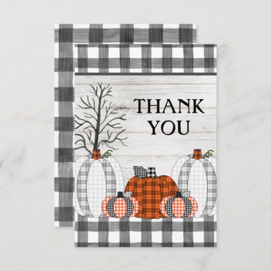 Halloween Citrouille Merci (Devant / Derrière)