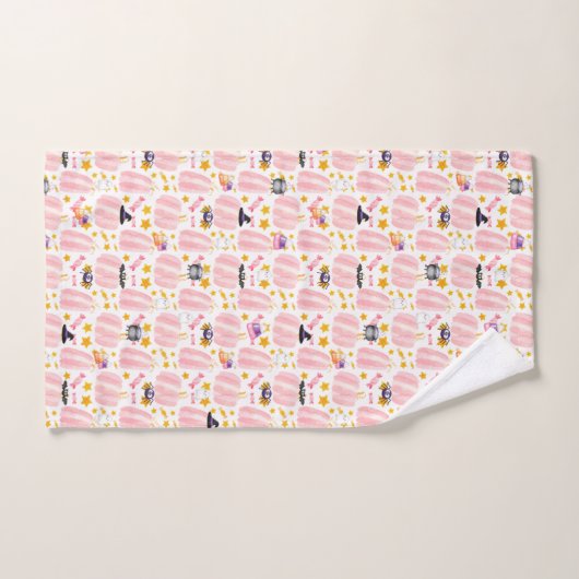 Halloween Citrouille rose (Serviette à main)