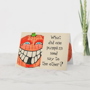 HALLOWEEN CITROUILLE SEED carte de plaisanterie