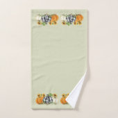 Halloween Citrouille Sunflower Buffalo Plaid (Serviette à main)