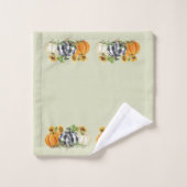 Halloween Citrouille Sunflower Buffalo Plaid (Gant de toilette)