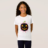 Halloween Citrouille Vibes design T-shirt (Devant entier)