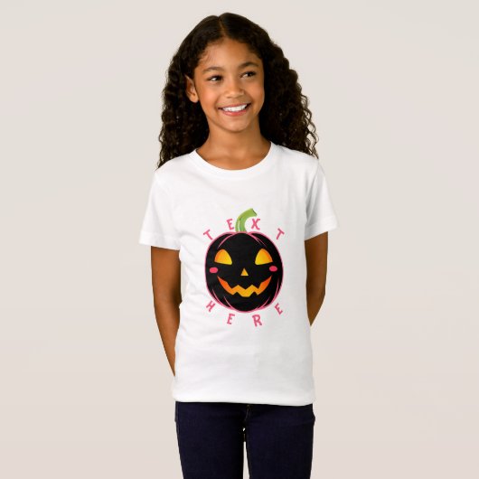 Halloween Citrouille Vibes design T-shirt (Devant entier)
