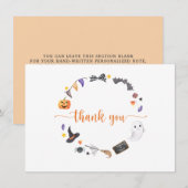 Halloween Citrouilles Boo Carte de remerciements o (Devant / Derrière)