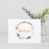 Halloween Citrouilles Boo Carte de remerciements o (Debout devant)