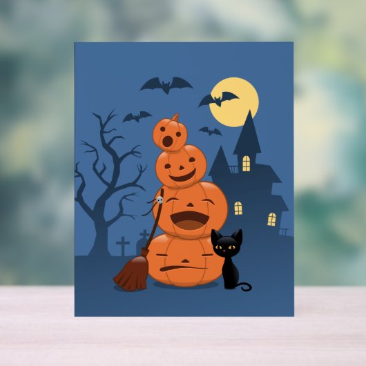 Halloween Citrouilles et chat noir (Neutre)
