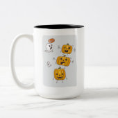 Halloween Citrouilles et Fantômes Mug (Gauche)