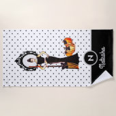 Halloween Classic Elegant Long Black Dress Mode Strandlaken (Voorkant)