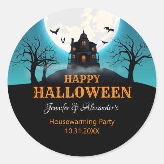 Halloween Classic Round Sticker (Voorkant)