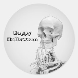 Halloween Classic Round Sticker voor skeletpapier