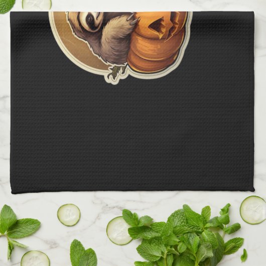 Halloween Classic T-Shirt_1 met luiaardsmaak Theedoek (Gevouwen)