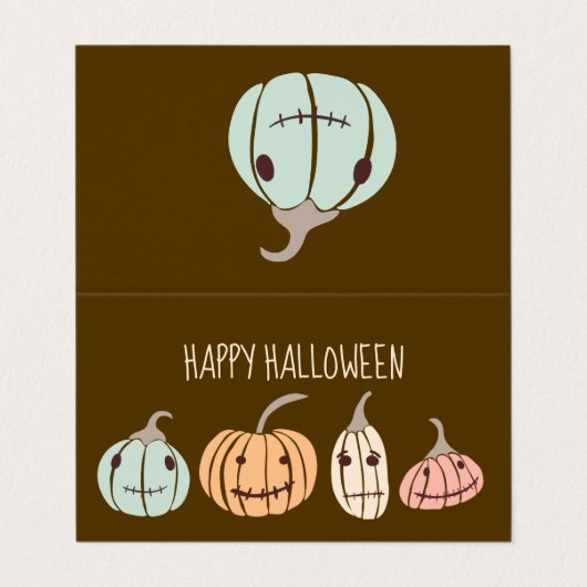 Halloween Classroom Exchange Jagged Jack-O-Lantern Visitekaartjes (Buitenkant ongevouwen)