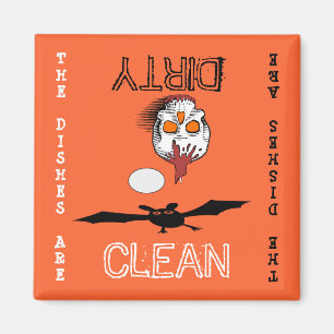 Halloween Clean Dirty Dishwaser Magnet Magneet