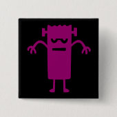 Halloween Clip Art Frankenstein Button (Voorkant)