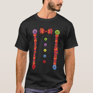 Halloween Clown Bretels Circus Kostuum Carnaval T-shirt