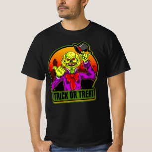 Halloween Clown effrayant Trick ou T-shirt de trai