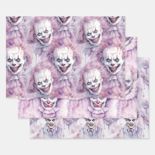 Halloween Clown Inpakpapier Vel (Set)