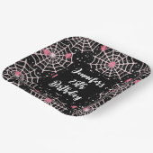 Halloween Cobwebs & Spiders Pattern Birthday Papieren Bordje (Gebogen)