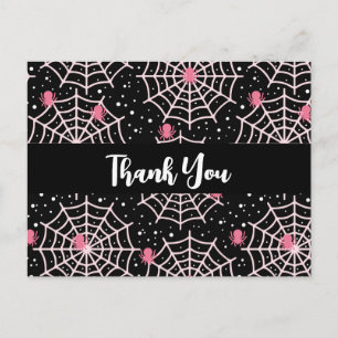 Halloween Cobwebs & Spiders Pattern Hartelijk dank Briefkaart
