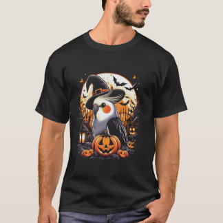 Halloween Cockatiel Witch Pet Kostuum Moon T Shirt