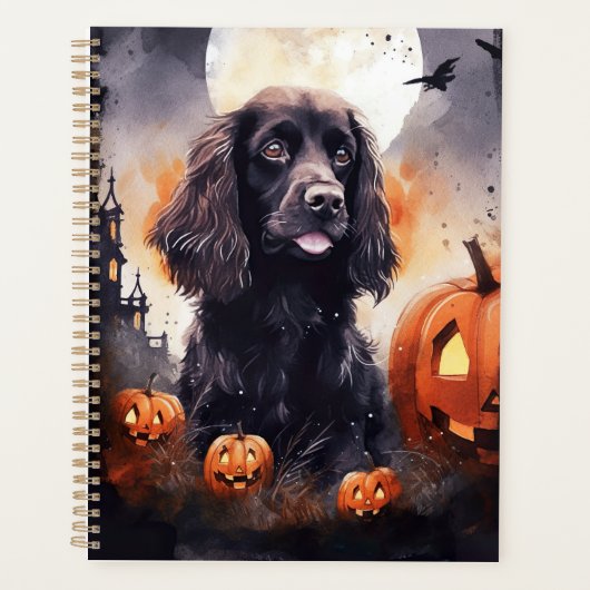 Halloween Cocker Spaniel Avec Citrouilles (Devant)