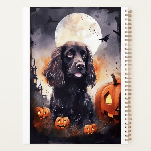Halloween Cocker Spaniel Avec Citrouilles (Dos)