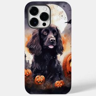 Halloween Cocker Spaniel met pompoenen Case-Mate iPhone 14 Pro Max Hoesje
