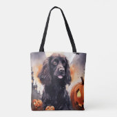 Halloween Cocker Spaniel met pompoenen Draagtas (Achterkant)