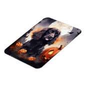 Halloween Cocker Spaniel met pompoenen Magneet (Linkerzijde)