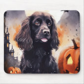 Halloween Cocker Spaniel Met Pompoenen  Muismat (Voorkant)