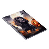 Halloween Cocker Spaniel met pompoenen Notitieboek (Rechterzijde)