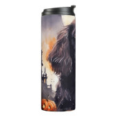 Halloween Cocker Spaniel met pompoenen Thermosbeker (Gedraaid links)