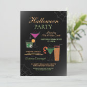 Halloween Cocktail Invitation House Party Éffrayan (Debout devant)