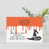 Halloween Cocktail Night Party Invitation (Debout devant)