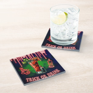 Halloween Cocktail Onderzetter Spooky "Trick or Dr