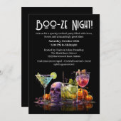 Halloween cocktail party | Boo-ze Night Kaart (Voorkant / Achterkant)