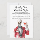 Halloween cocktail party | Spooky Chic Night Kaart (Voorkant)