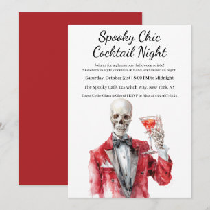 Halloween cocktail party Spooky Chic Night Kaart