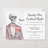 Halloween cocktail party | Spooky Chic Night Kaart (Voorkant)