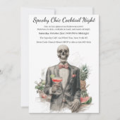 Halloween cocktail party | Spooky Chic Night Kaart (Voorkant)