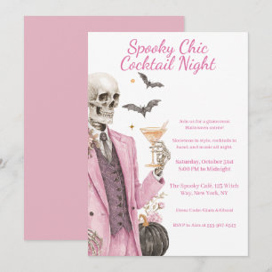 Halloween cocktail party Spooky Chic Night Kaart
