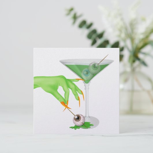 Halloween Cocktail Party Uitnodiging door SRF (Staand voorkant)